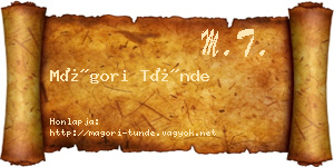 Mágori Tünde névjegykártya